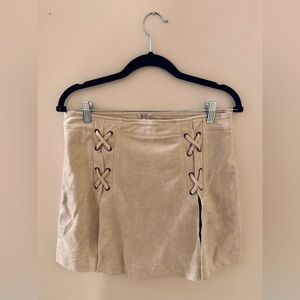She + Sky Suede Skirt